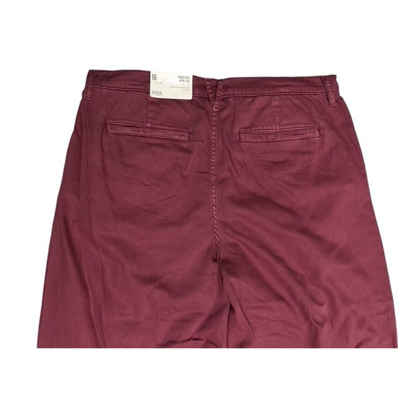 a.n.a. Jeans size 18 Hawthorne Rose Red High Rise Wide Leg Easy Thru Hip & Thigh - Picture 4 of 5